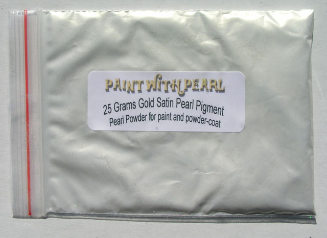 25 Gram bag Gold Satin Pearl pigment powder for paint and powder coat.