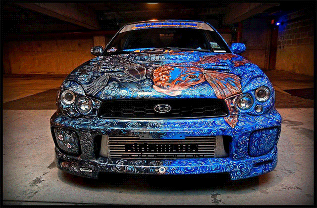The Coolest Custom Paint Job on a Subaru- by Sideways Auto Salon