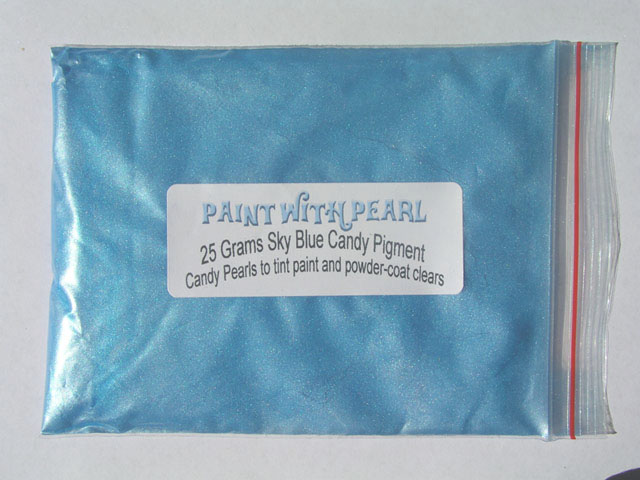 Sky Blue pearl candy / kandy powder for custom paint and powder coating!