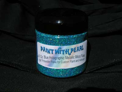 Blue Holographic Metallic Flake gives custom paint a rainbow reflection!